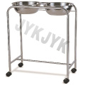 Stainless Steel Trolley with Double Basin